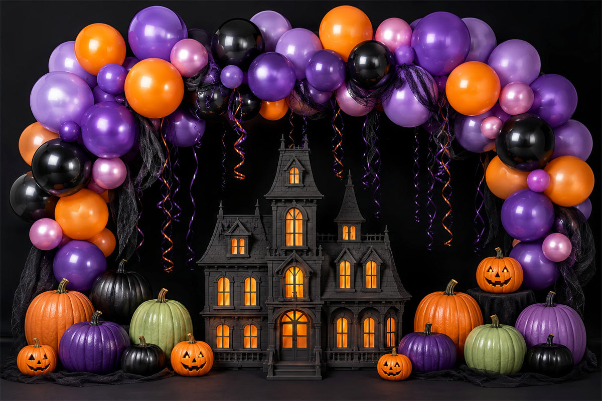 Décor De Baby Shower D'Halloween Arche De Ballons Manoir HantéDécor Photo D'Halloween LXX67-145