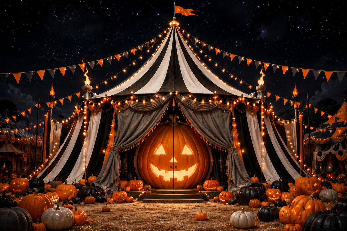 Décor De Carnaval D'Halloween Citrouille Chapiteau De Cirque Décor D'Halloween À Faire Soi-Même LXX67-149