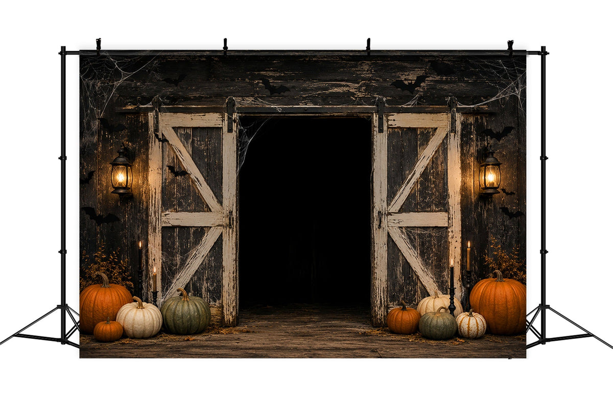 Décor De Grange Rustique Avec Citrouilles Pour Halloween LXX67-155