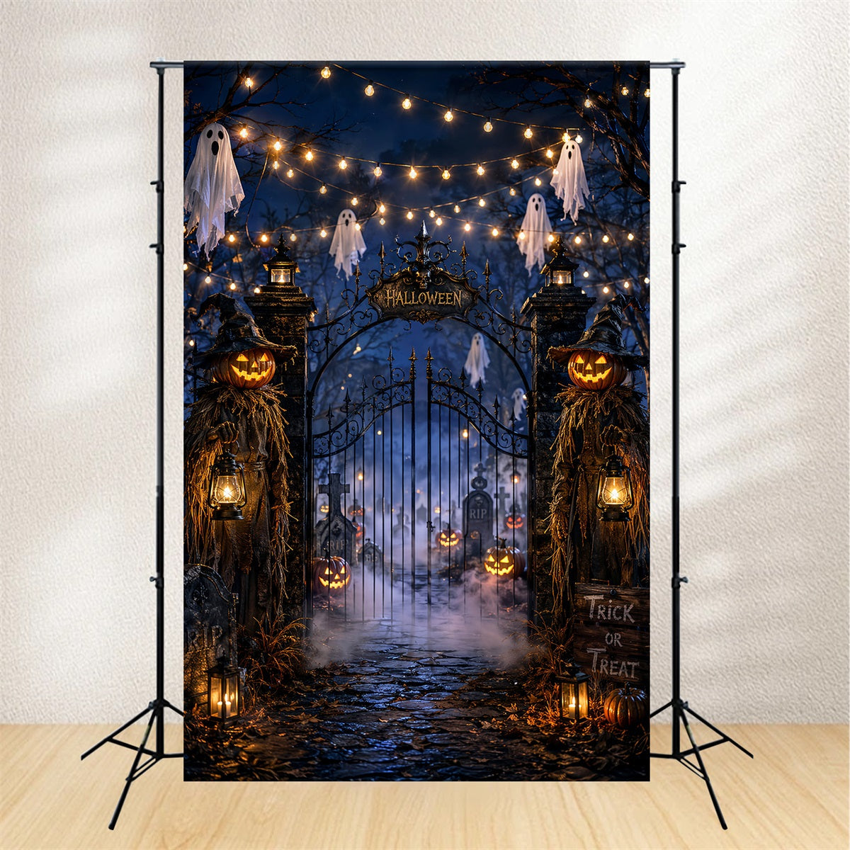 Idées De Décors Pour Une Fête D'Halloween Lanterne Fantomatique Entrée De Cimetière Décors LXX67-197