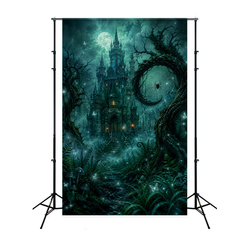 Décor De Forêt Hantée Château De L'Araignée Émeraude LXX67-240