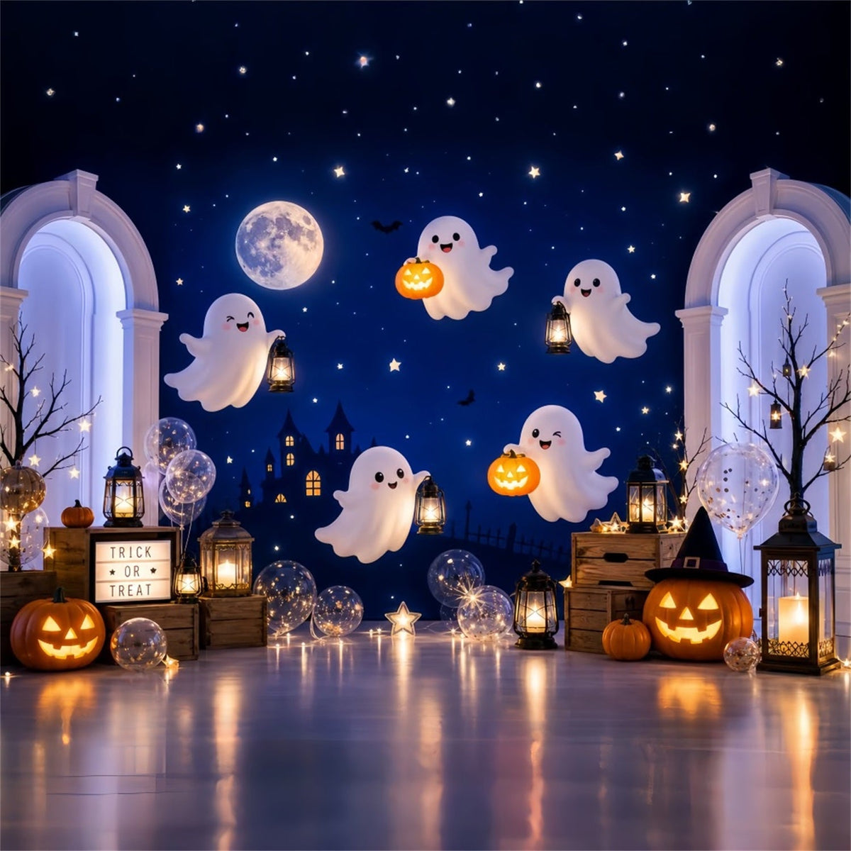 Décors Sur Le Thème D'Halloween : FantômesCitrouillesArches De Lanternes Idées De Décors D'Halloween LXX67-5