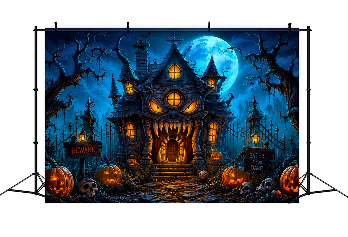 Décor De Noël Extérieur Pour Halloween Manoir Des Monstres Citrouilles Nuit LXX67-78