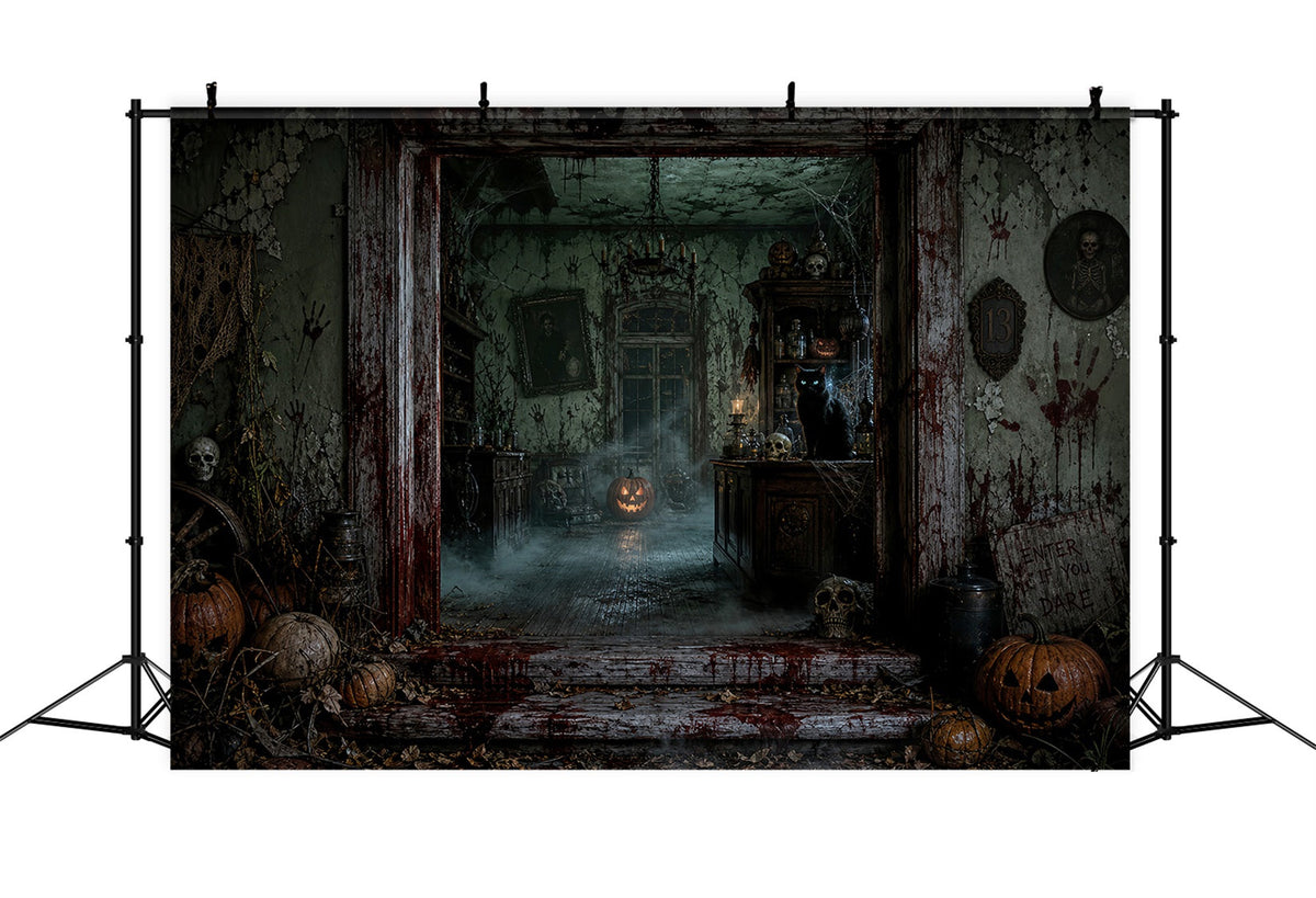 Idées De Décors Pour Une Fête D'Halloween Entrée De Manoir Hanté Et Sanglant Décors LXX67-94