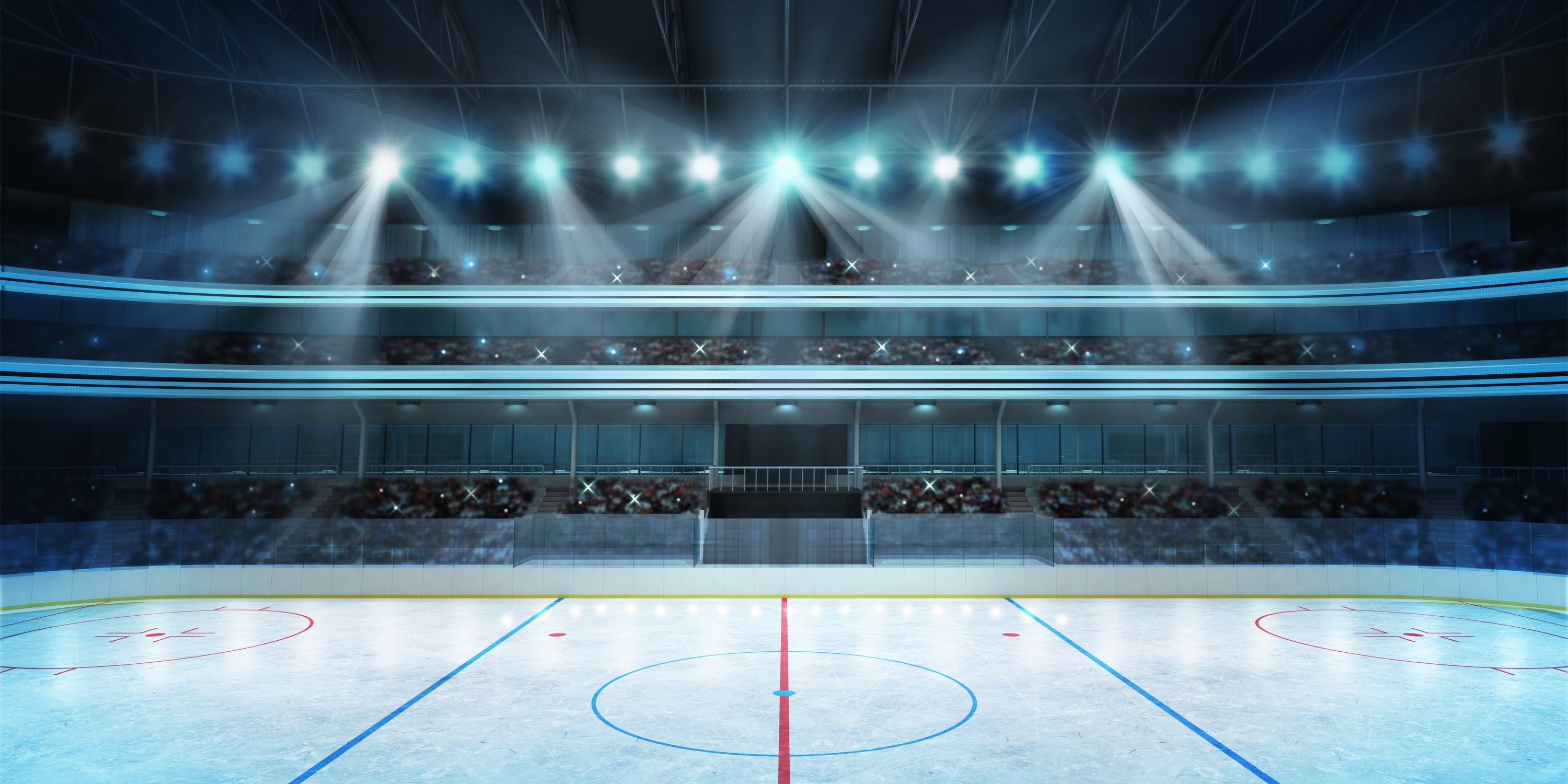 Stade Bokeh Lumières Sports Hockey Photographie Toile de fond M1-63