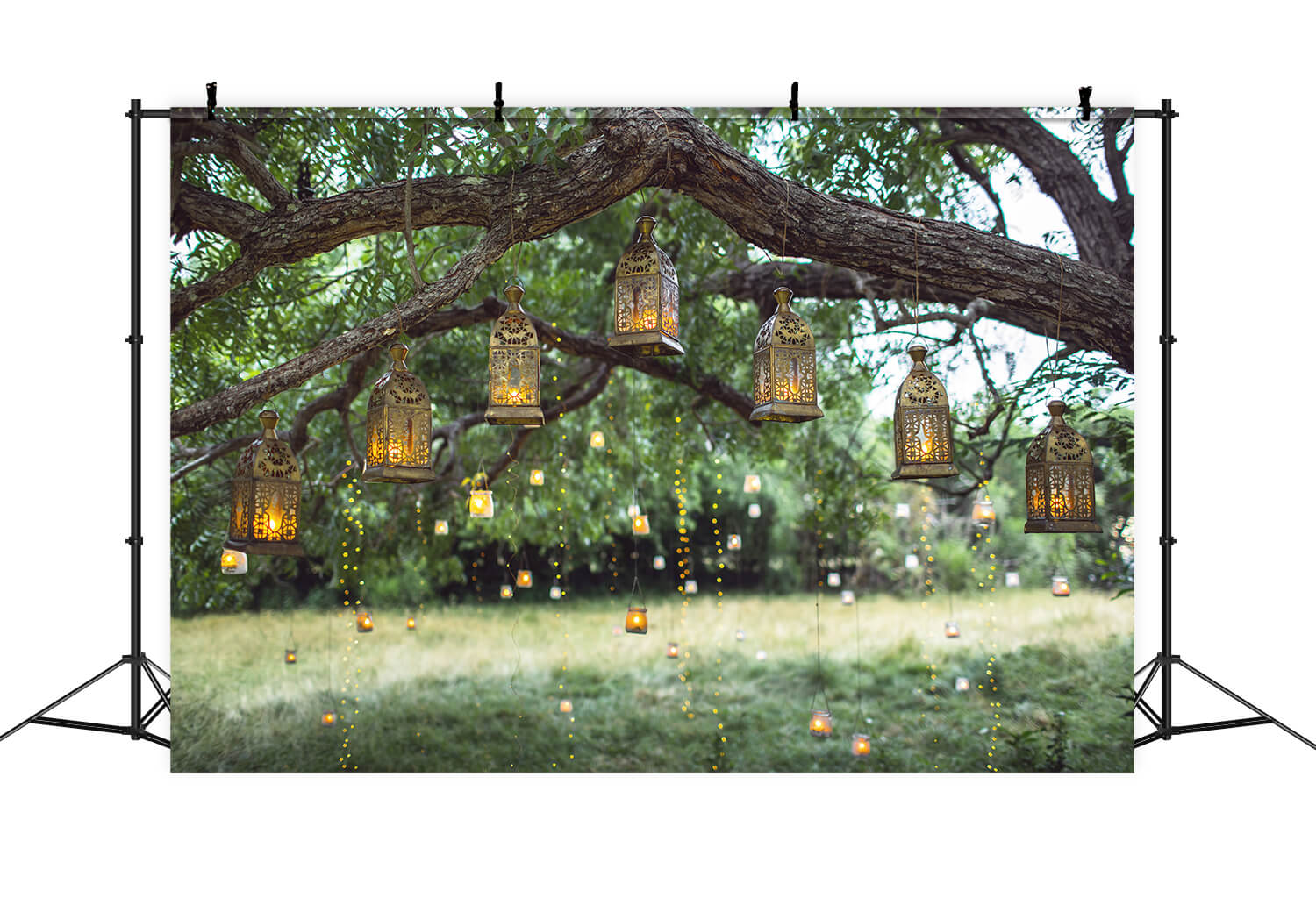 Suspension réaliste de troncs d'arbres Vintage en cuivre Candélabre Lampes à fil Toile de fond M1-75