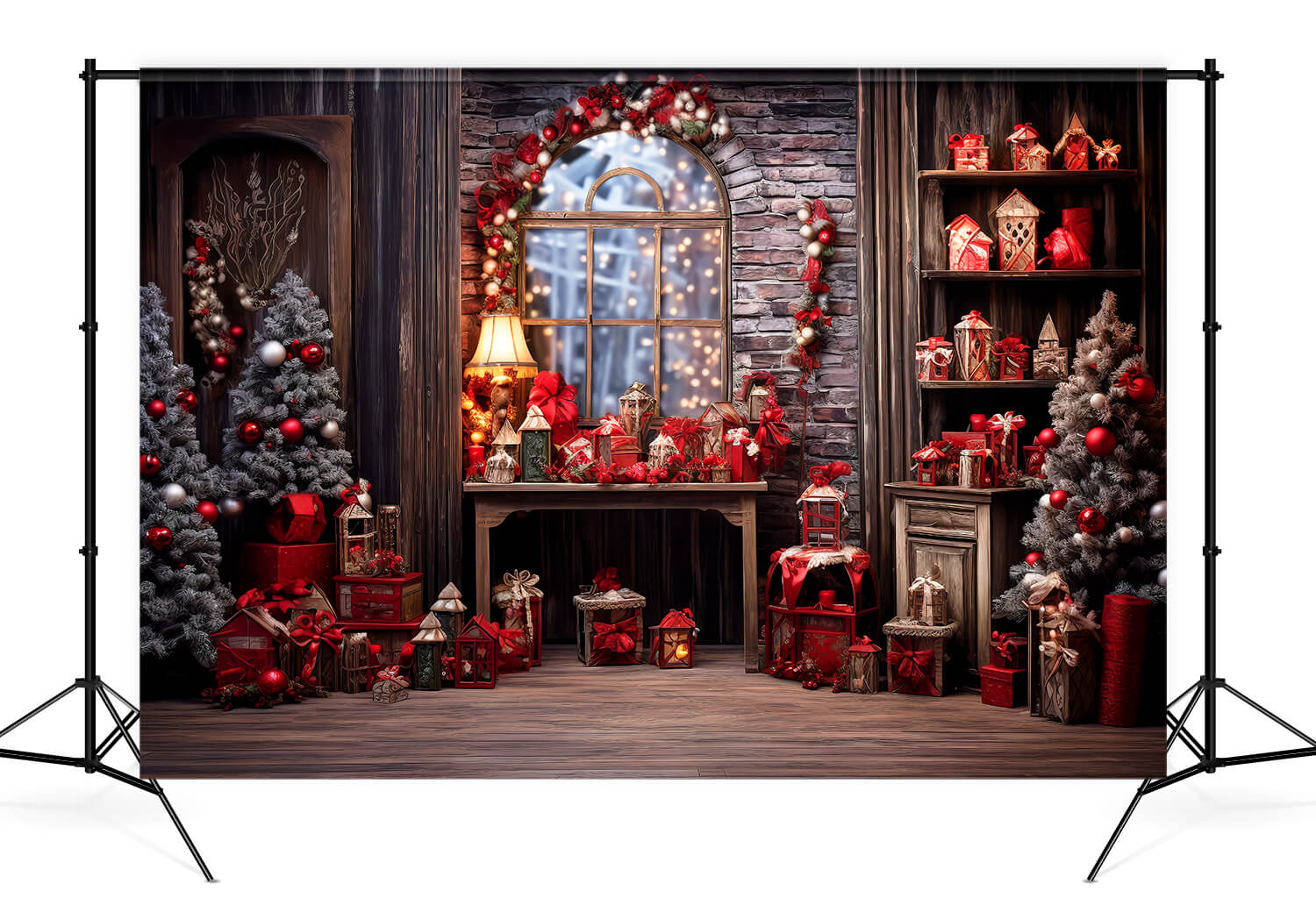 Arbre de Noël Cadeaux Toile de fond pour la photographie M10-51