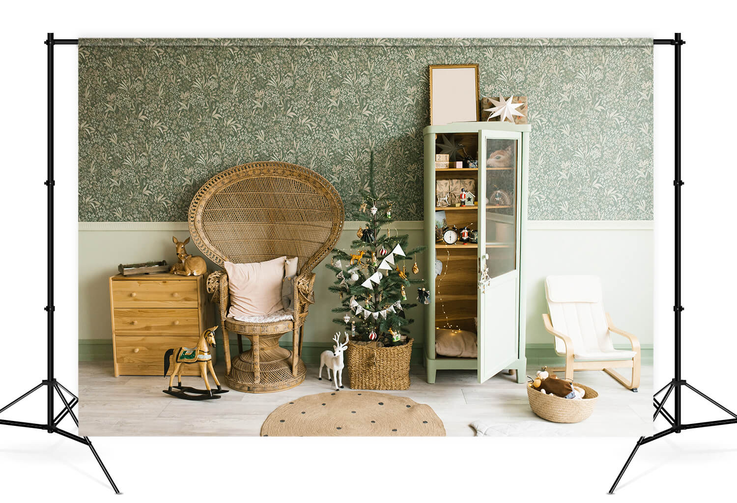 Décor de Noël Chambre Intérieur Toile de fond M10-80
