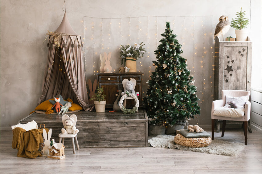 Chambre Thème de Noël Toile de fond pour photographie M10-81