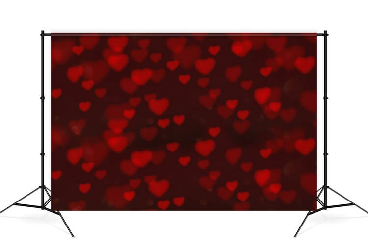 Saint Valentin Halo de Coeur Rouge Scene Romantique Toile de fond M12-06
