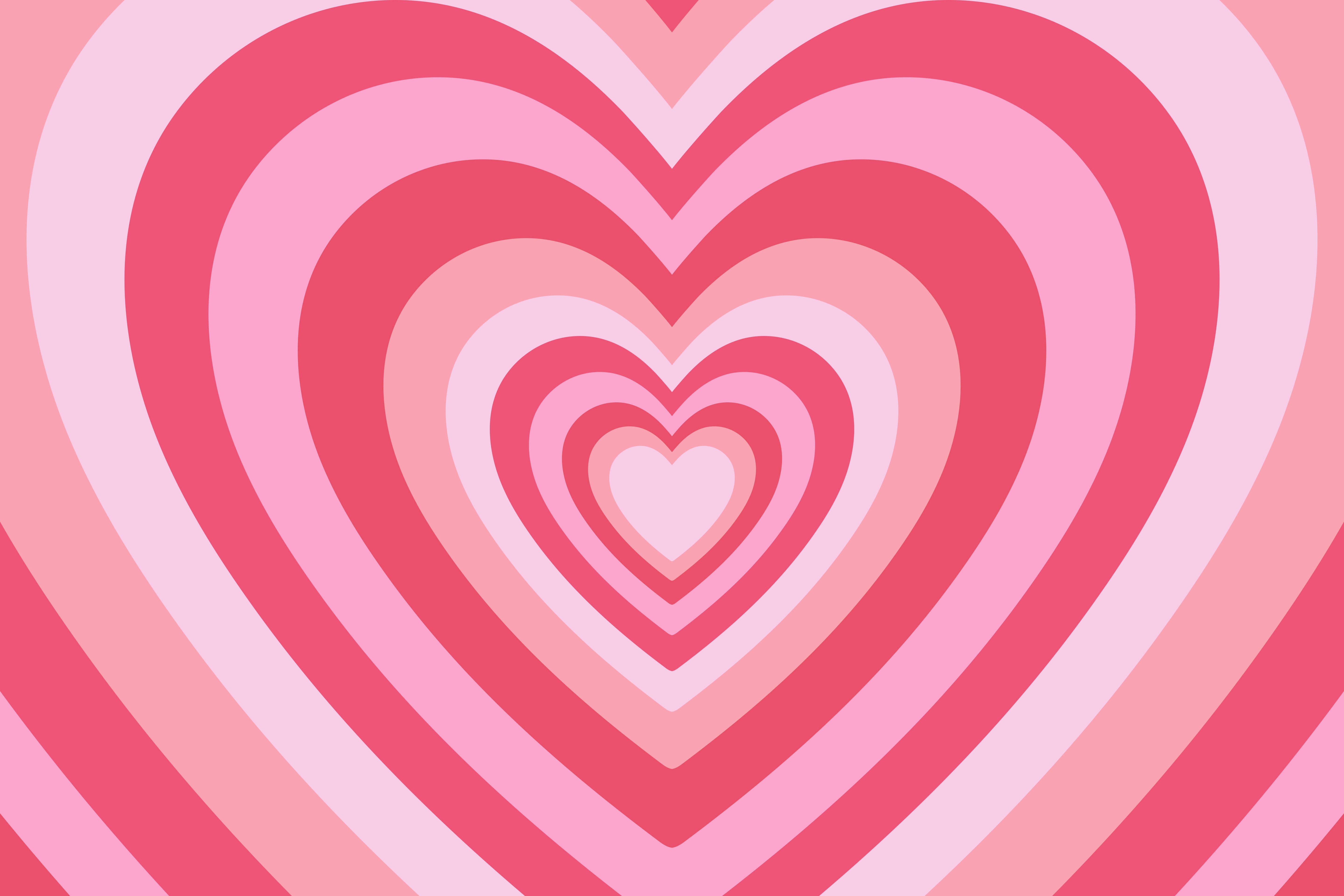 St-Valentin Psychédélique Ombre Rose Multi Coeur Toile de fond M12-46