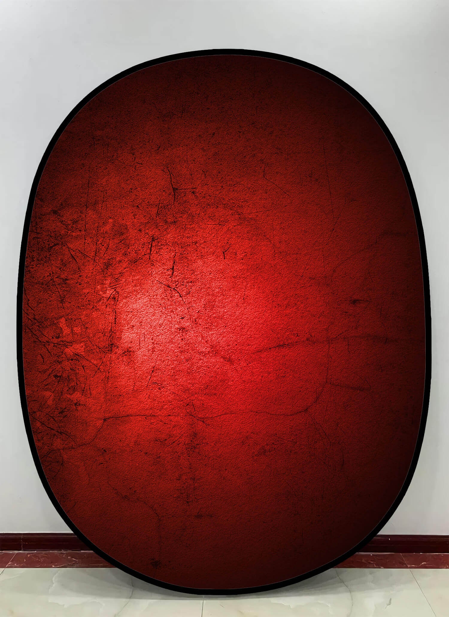 Toile de fond pliable Gris Clair/Noir Foncé Rouge Dégradé double face 5x6.5ft (1.5×2M) M12-79