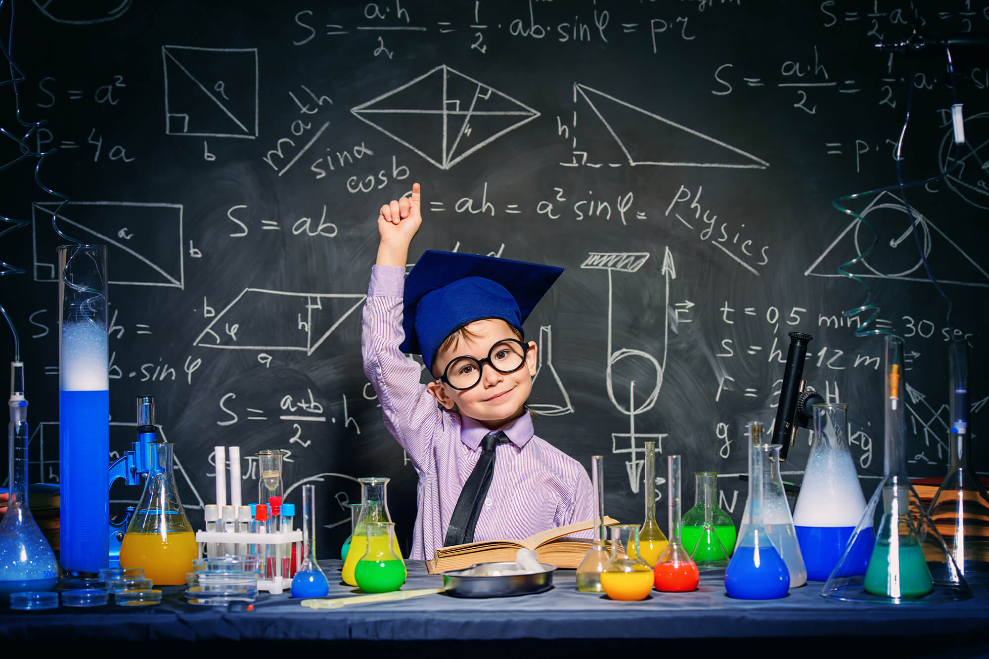 Toile de Fond de Laboratoire Scientifique de Retour à L'école M5-103