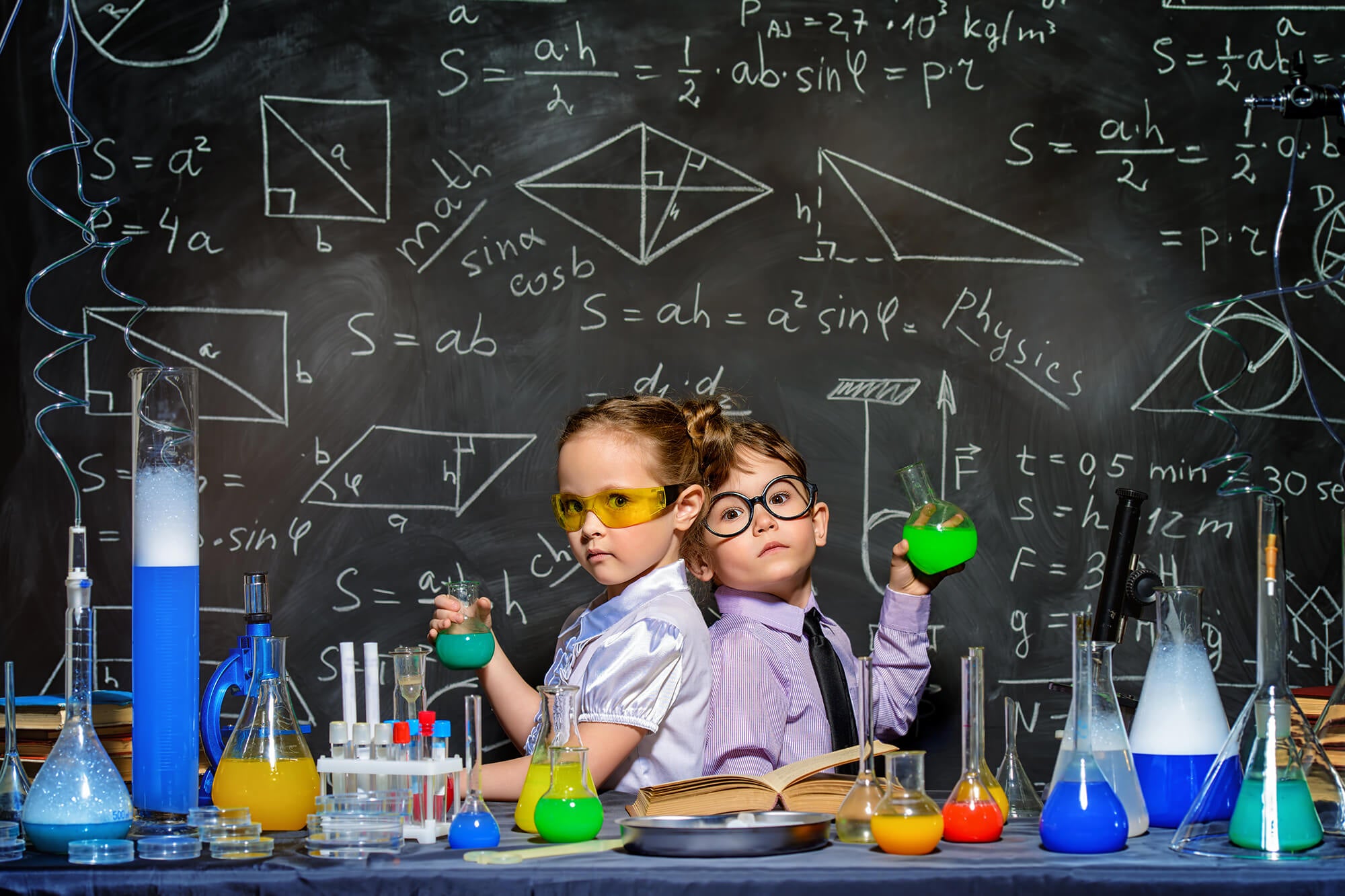 Toile de Fond de Laboratoire Scientifique de Retour à L'école M5-103
