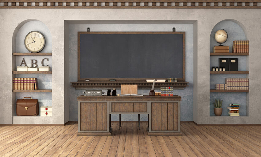 Toile de Fond D'école de Bureau de Professeur de Salle de Classe Rétro M5-134