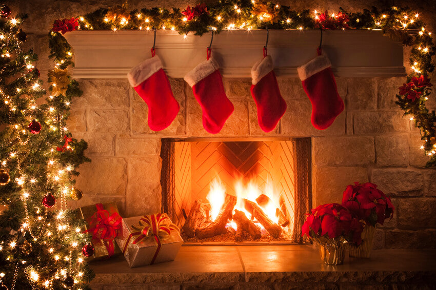 Décor de Soirée de Noël Chaussettes Toile de Fond M7-05