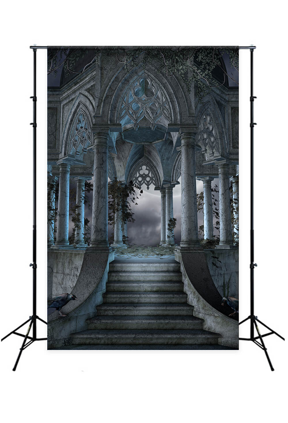 Toile de Fond Halloween Architecture Gothique Lugubre M8-04