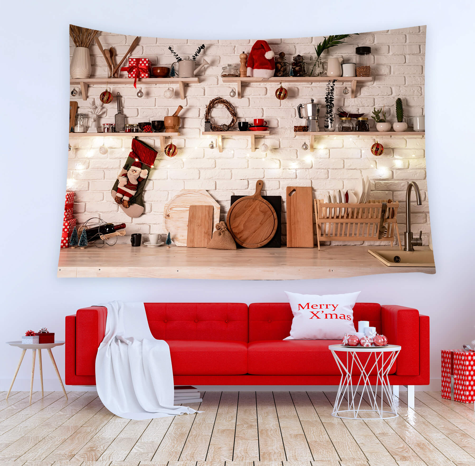 Toile de Fond Cuisine de Noël pour Studio M8-62