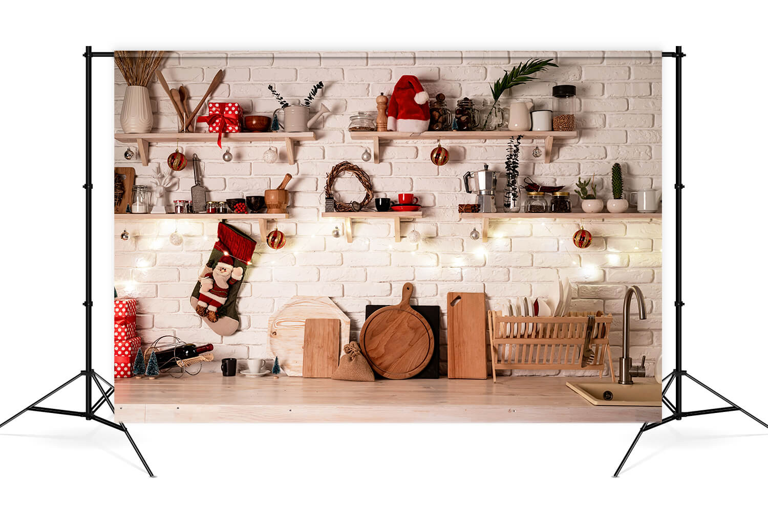 Toile de Fond Cuisine de Noël pour Studio M8-62