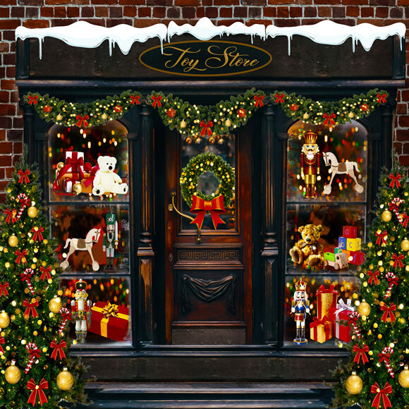Toile de Fond Arbre de Noël Magasin de Jouets pour Photomaton M8-80