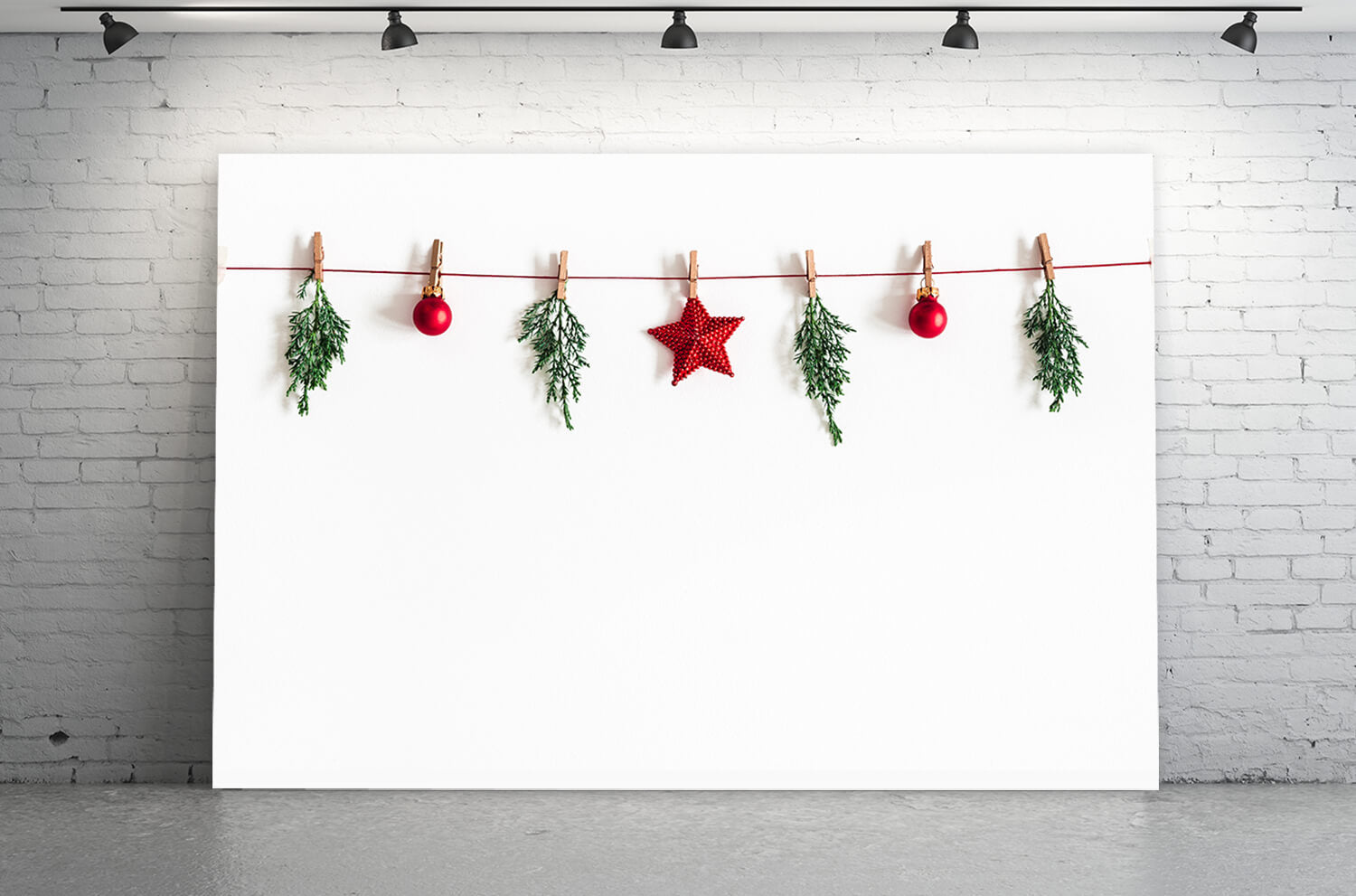 Toile de Fond Guirlande de Noël Décoration Photographique M8-81