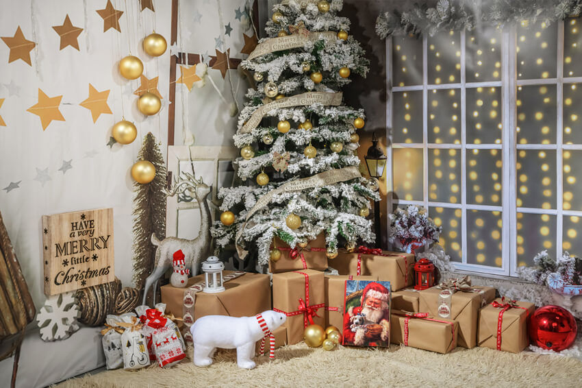Toile de Fond Arbre de Noël pour Studio M9-43