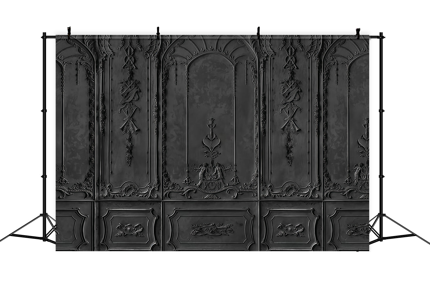 Fond vintage Mur vintage noir orné Fond mural rétro MRR10-38