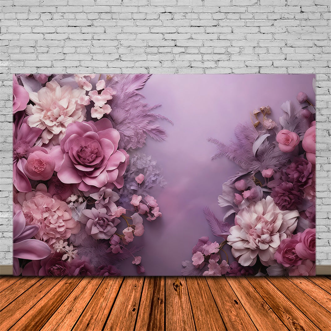 Fonds artistiques Bouquet de fleurs violettes Fonds artistiques MRR10-62
