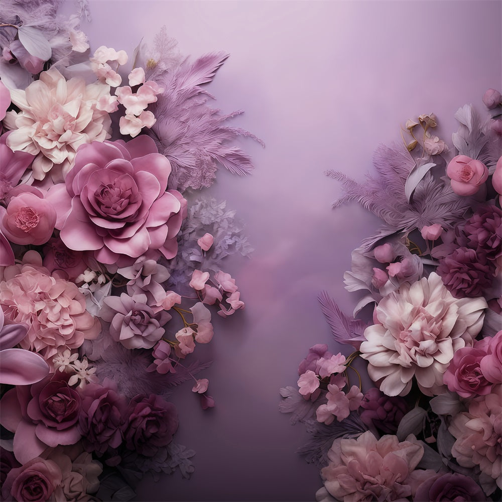 Fonds artistiques Bouquet de fleurs violettes Fonds artistiques MRR10-62