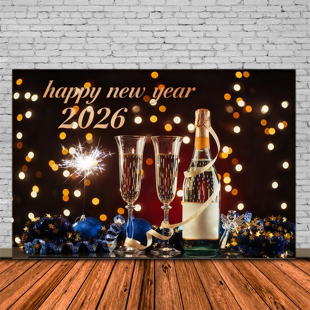 Fond pour le réveillon du Nouvel An Toast élégant Lumières de minuit Fond pour le Nouvel An MRR10-7
