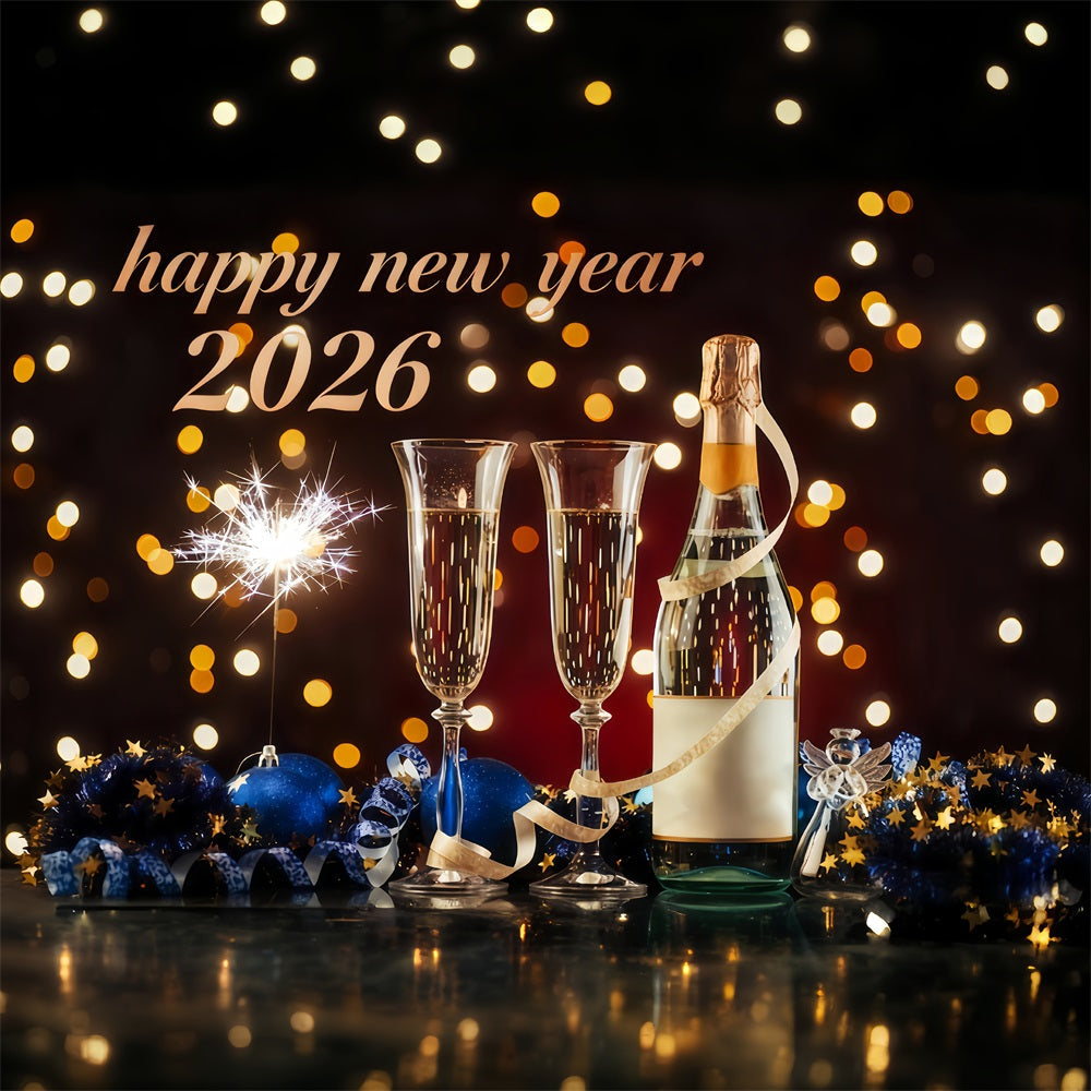 Fond pour le réveillon du Nouvel An Toast élégant Lumières de minuit Fond pour le Nouvel An MRR10-7