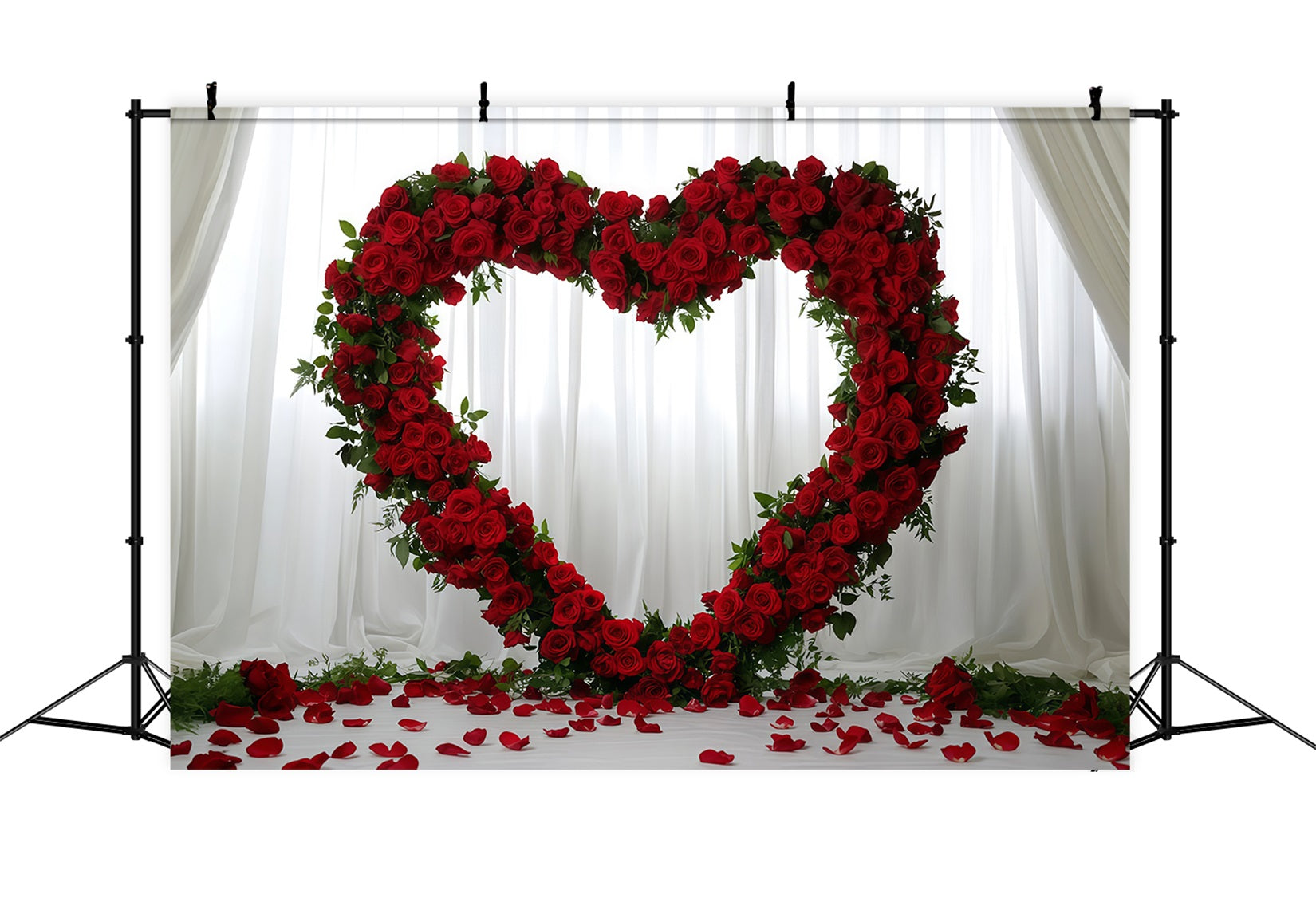 Fond de cœur pour la Saint-Valentin Fond de cœur d'amour avec fleurs roses pour la Saint-Valentin MRR11-114