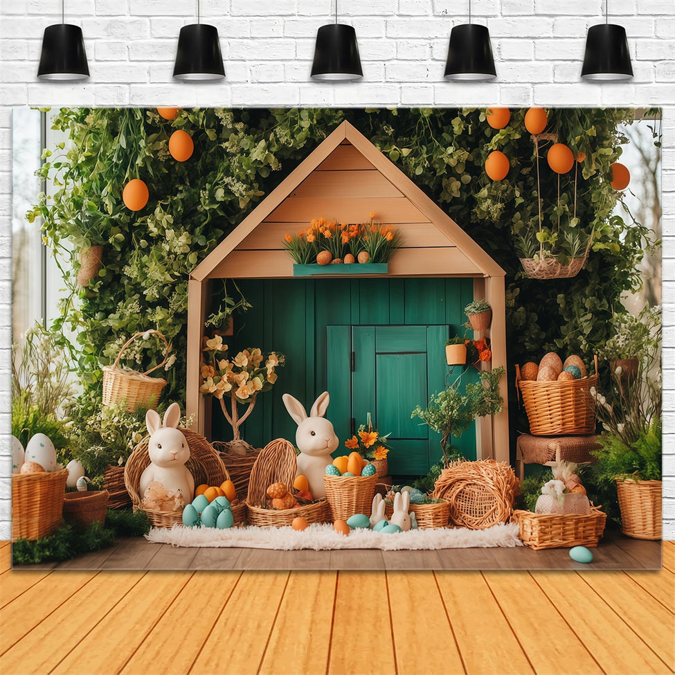 Toiles de fond pour Pâques Toile de fond pastel pour photomaton avec lapin MRR11-85