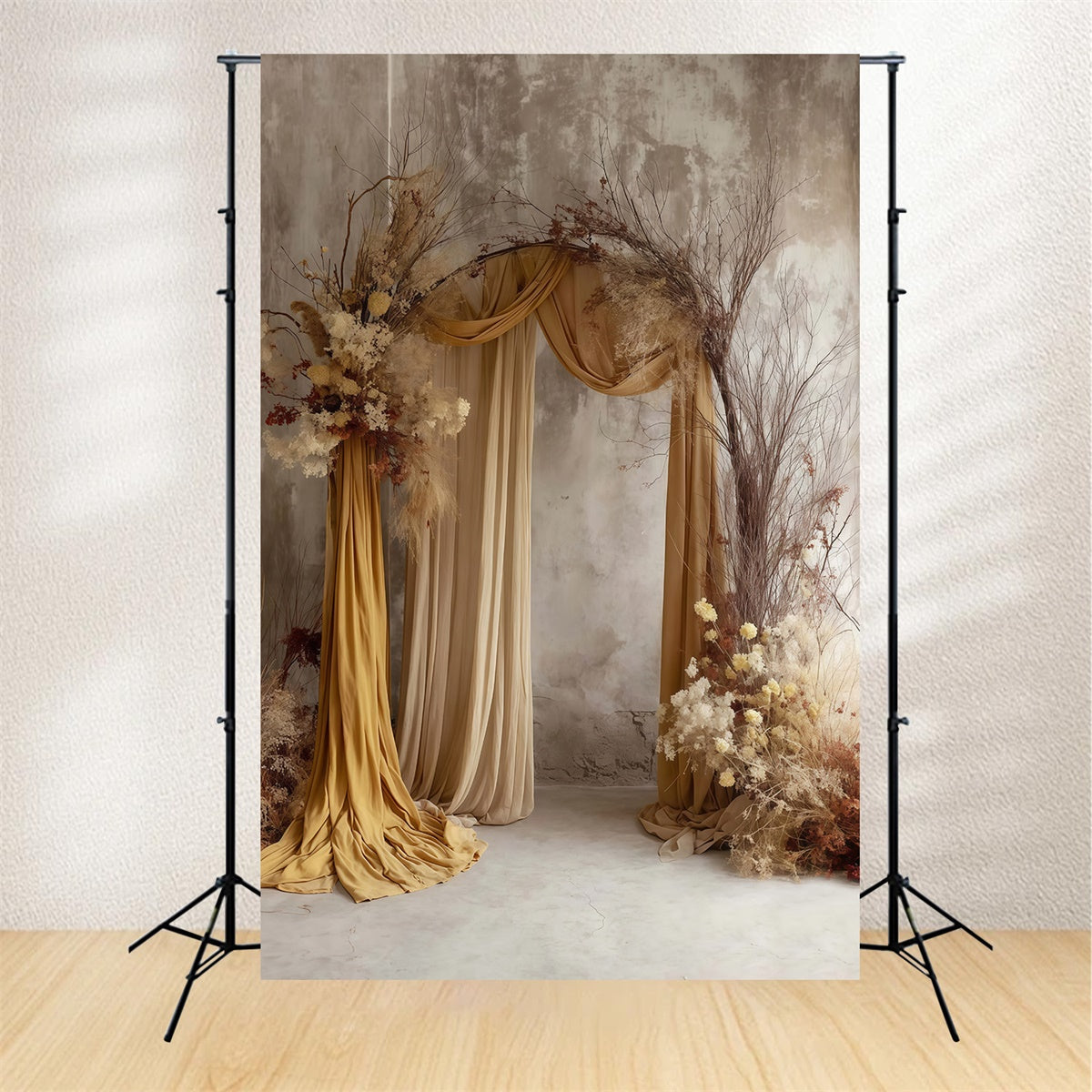 Toile de fond photo bohème Élégance Fleurs Séchées MRR7-279