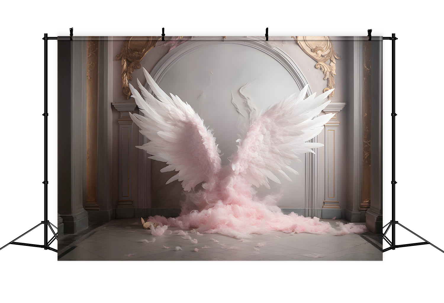 Esthero Toile de fond Palais Sacré Ailes d'Ange Rose RR4-17
