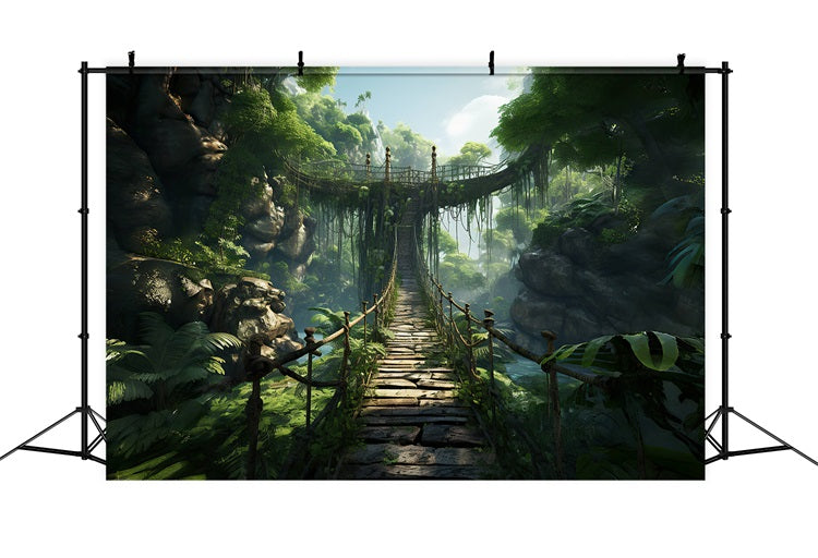 Esthero Toile de fond Forêt Mystique Ancien Pont-levis RR4-46