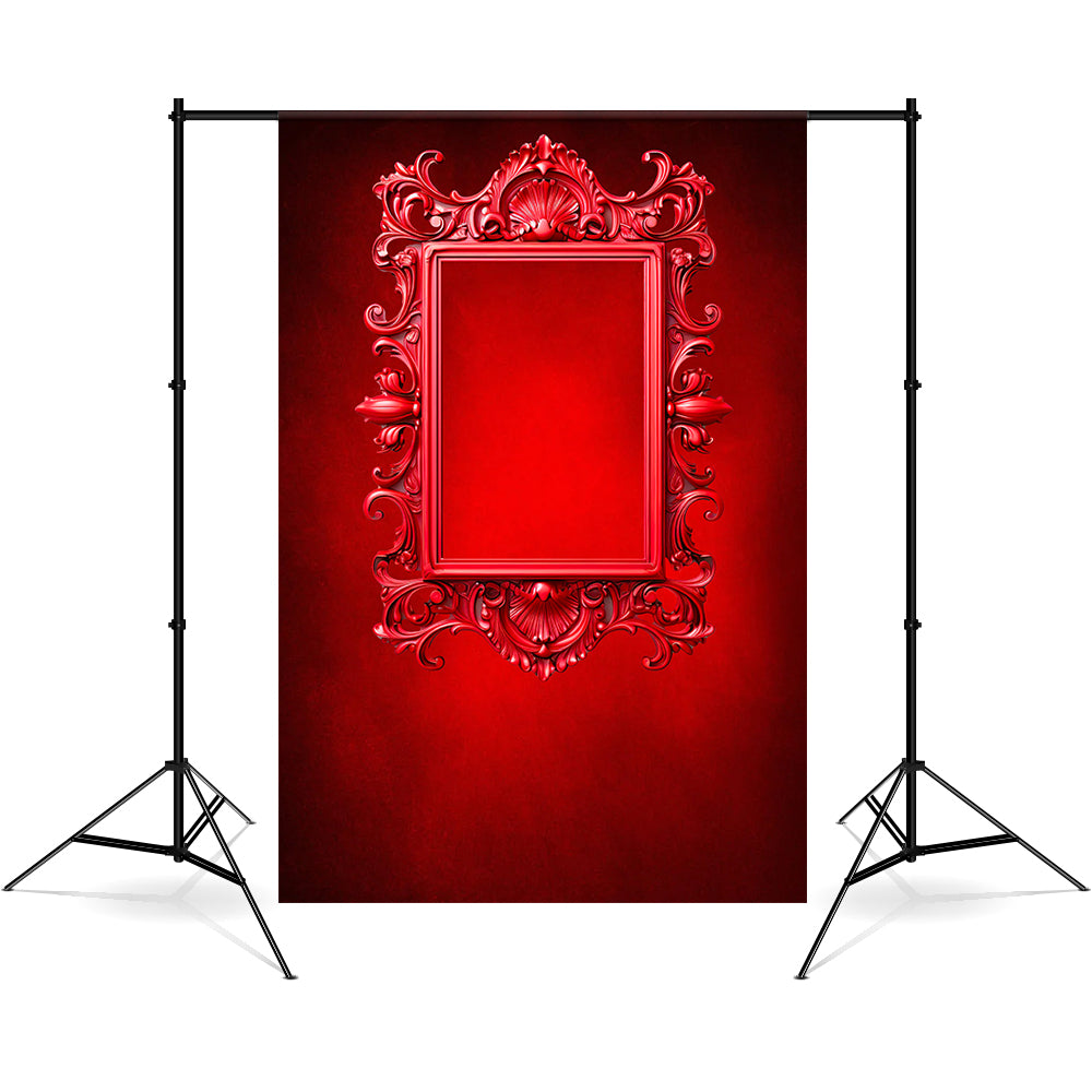 Esthero Art Vintage Rouge Rectangle Cadre Photo Abstrait Toile de fond RR4-51