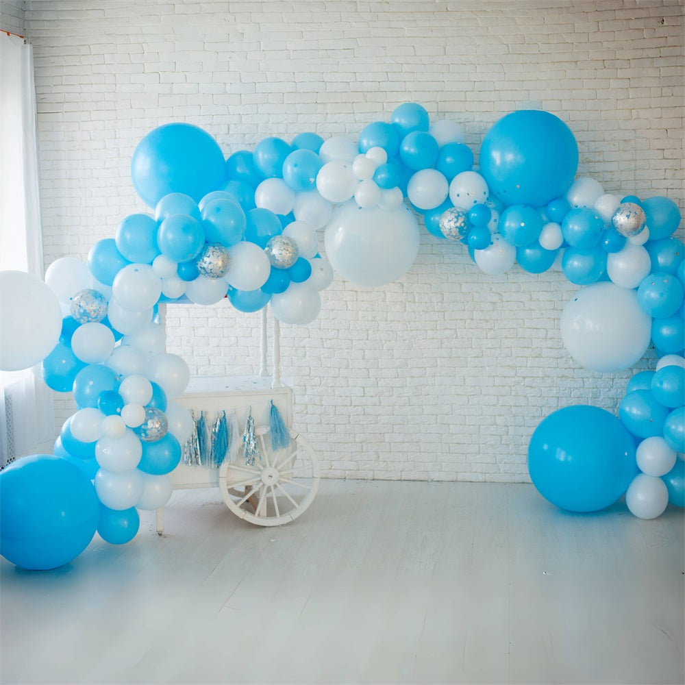 Toile de Fond Décoration de Fête avec Guirlande de Ballons RR5-33