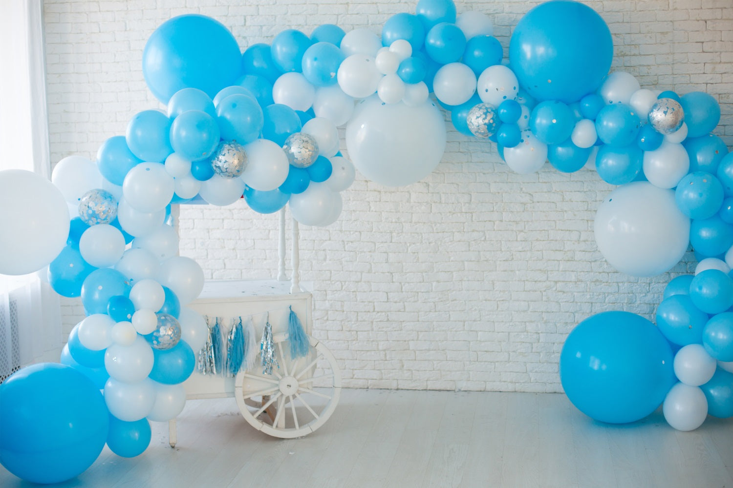 Toile de Fond Décoration de Fête avec Guirlande de Ballons RR5-33