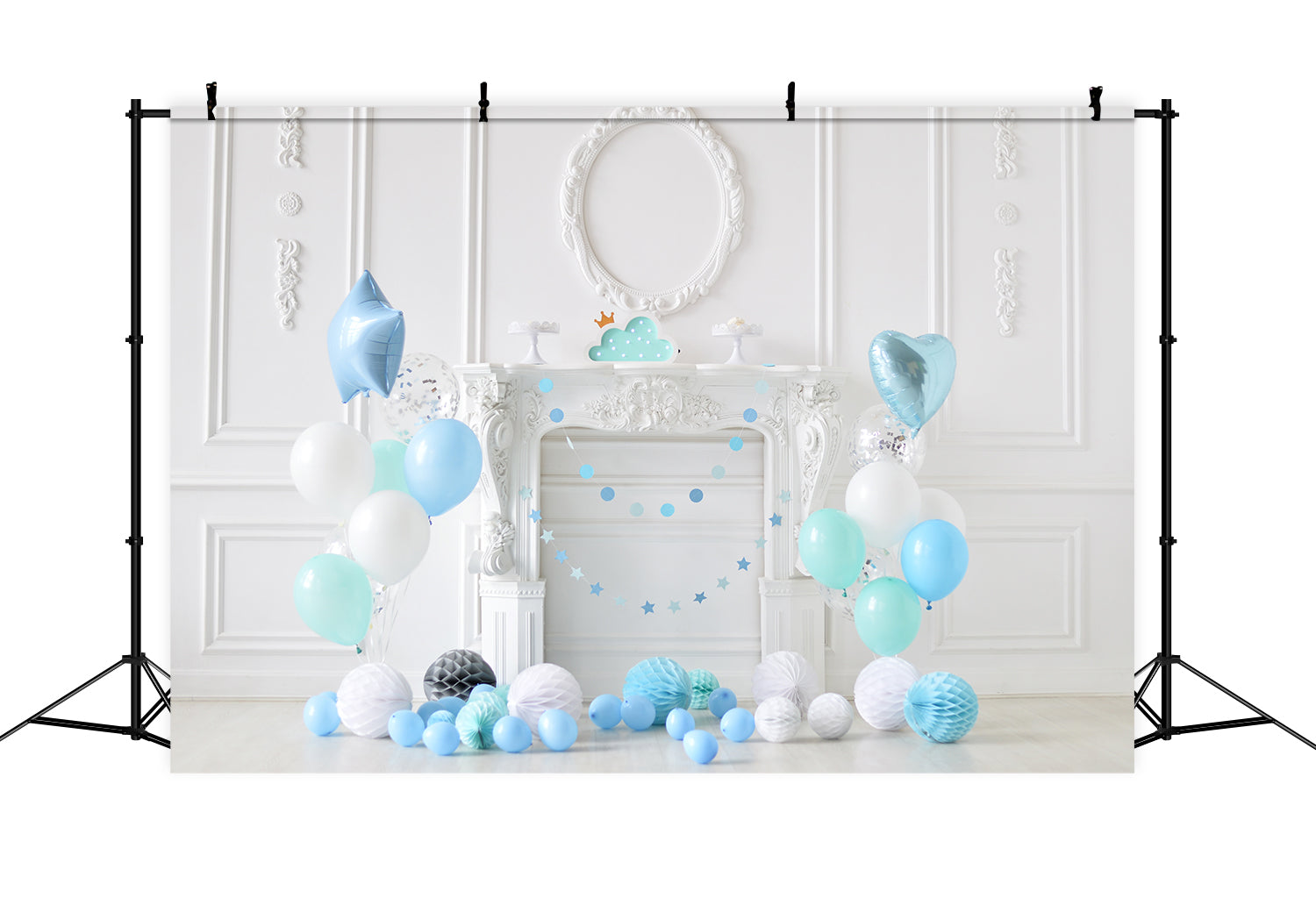 Toile de Fond Décoration d'Anniversaire pour Enfants avec Ballons RR5-34