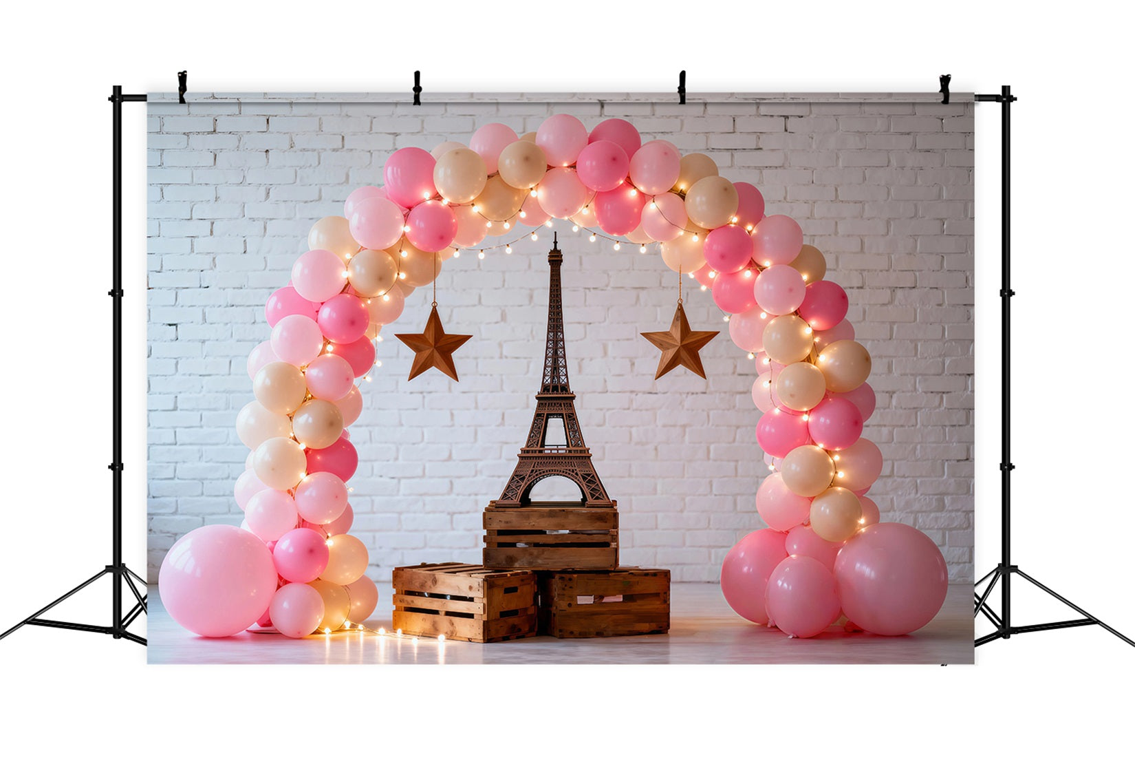 Toile de fond Paris Arche Ballons Présentation Romantique RR61-37