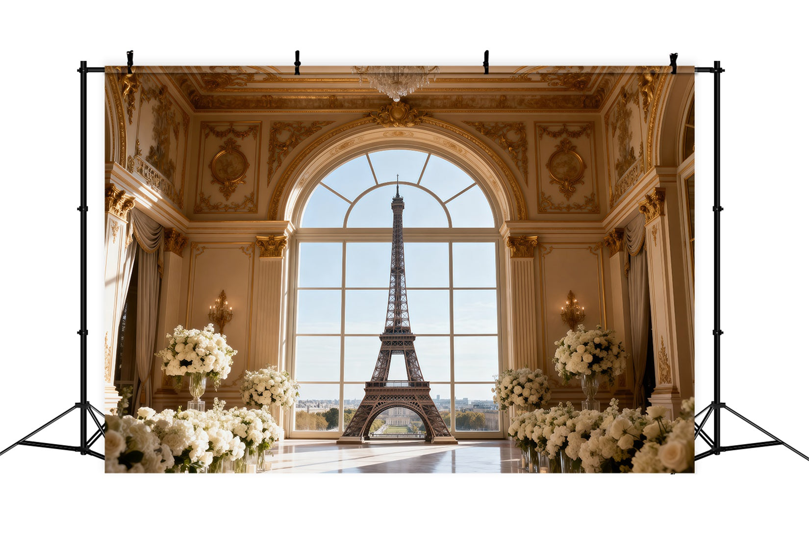 Toile de fond Photo Tour Eiffel Fenêtre Palais Grand Élégance RR61-39