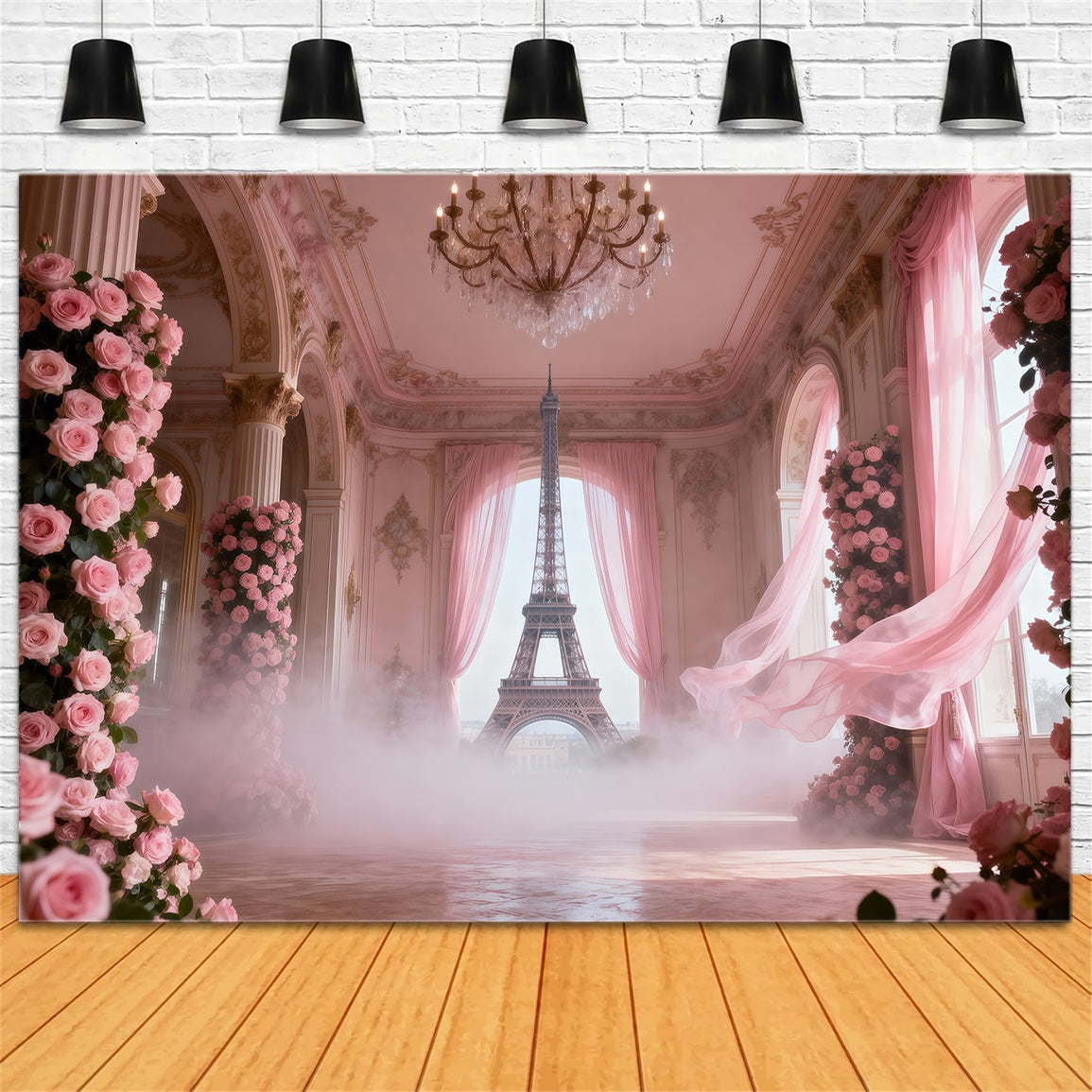 Fond Photo Paris Salle Palais Blush Roses RR61-44