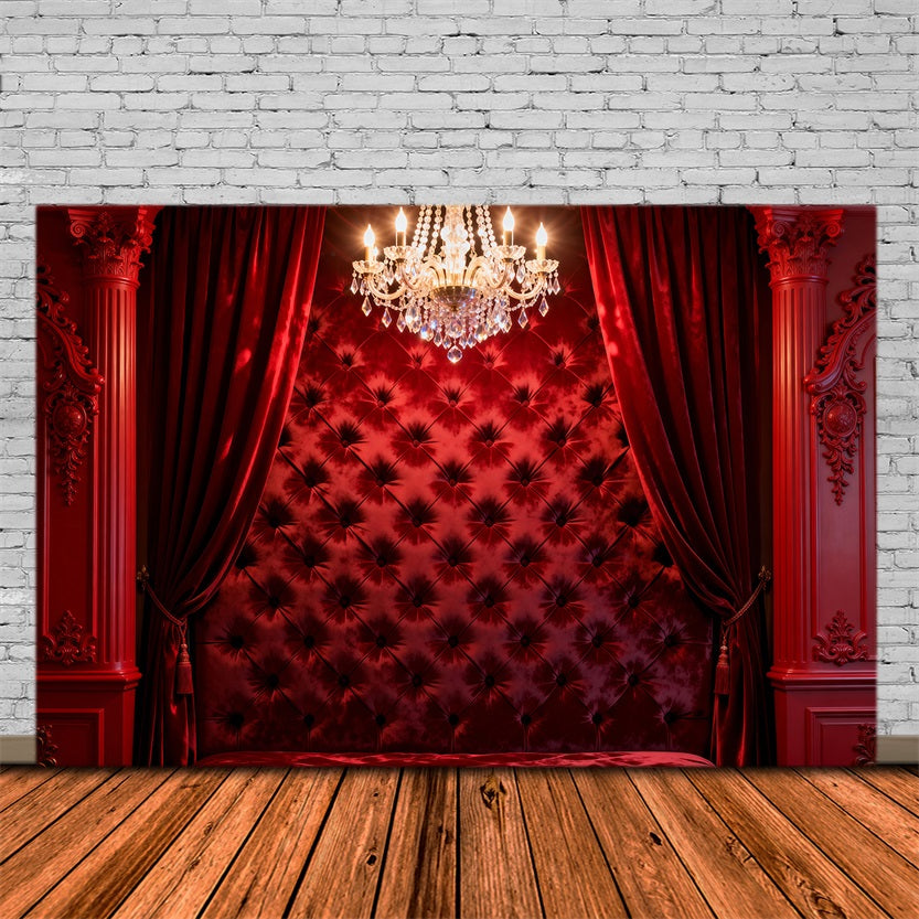 Fond Photo Boudoir Lustre Velours Cramoisi RR62-67