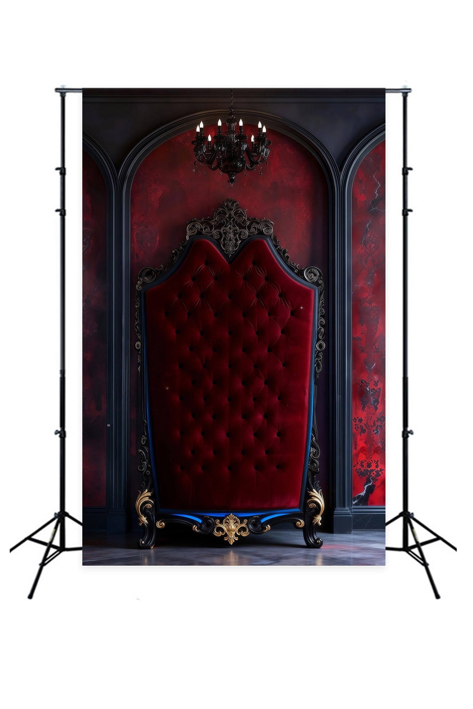 Toile de fond Photo Boudoir Arche Trône Velours Gothique RR62-69