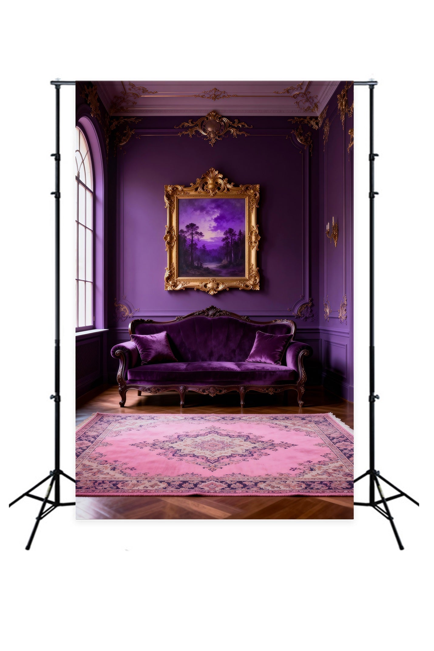 Toile de fond Boudoir Salon Velours Améthyste Royal RR62-71