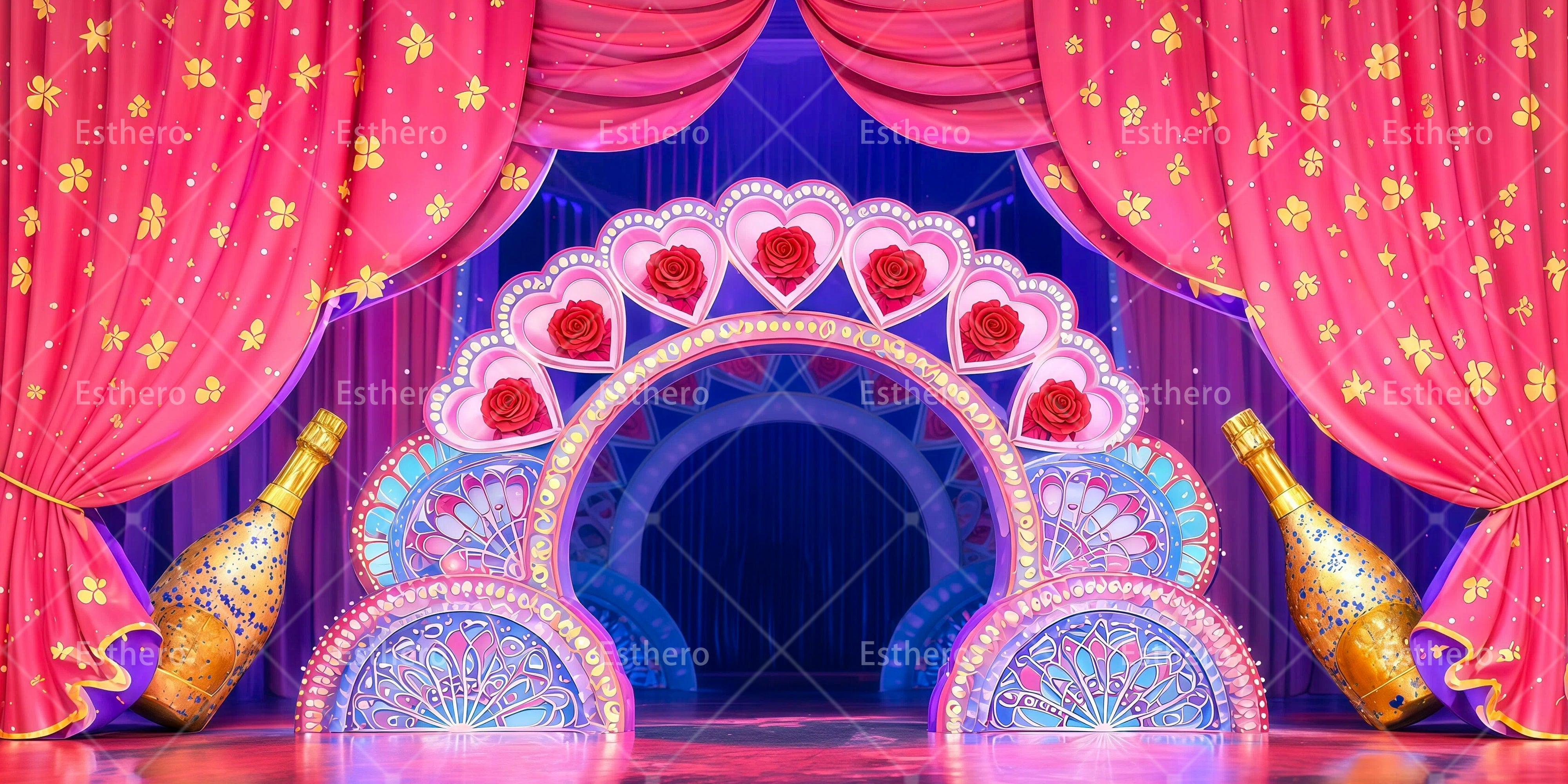 Décor de scène de mariage pour récital de danse et spectacle RR65-T107