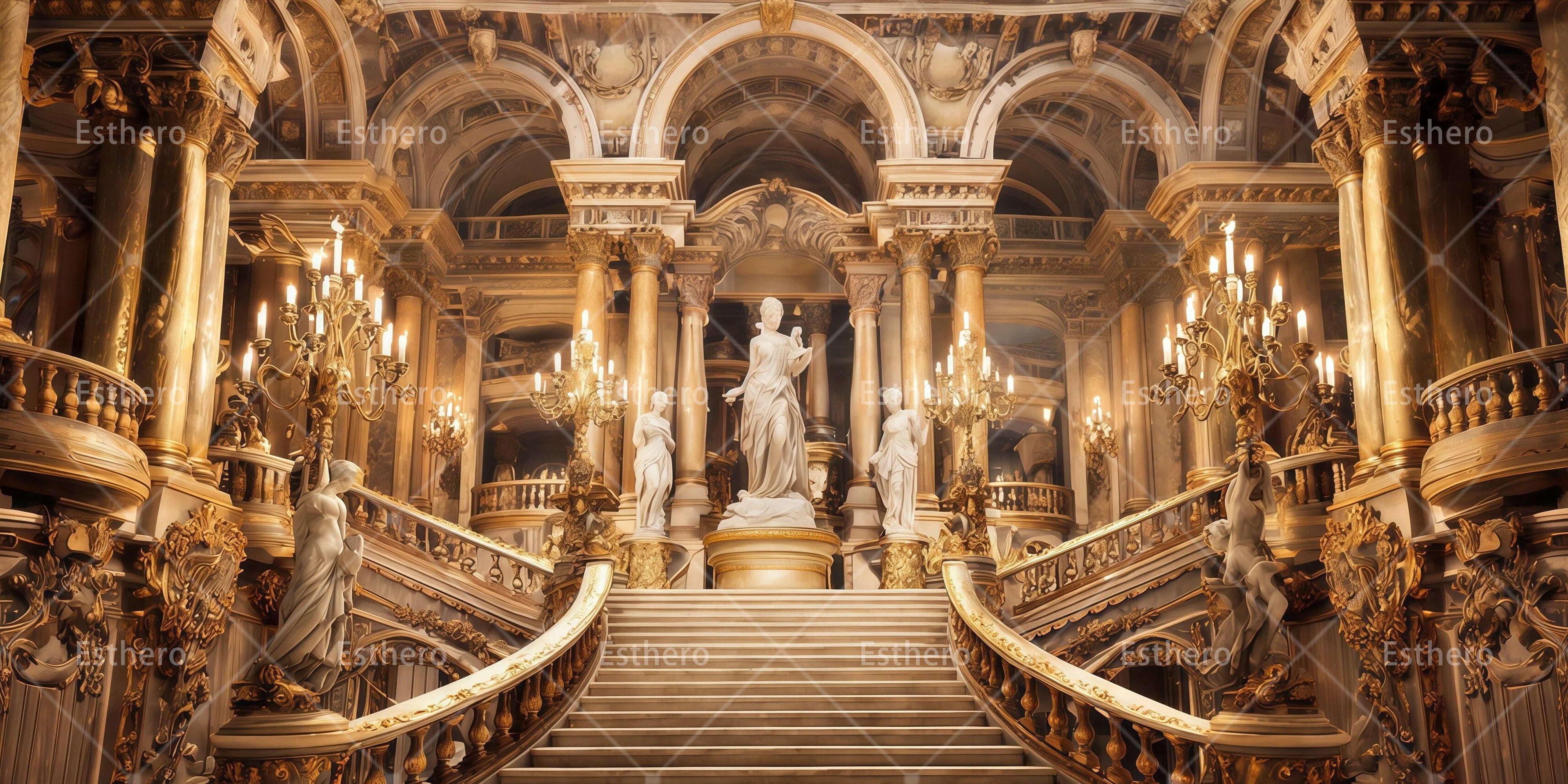 Décor de grand foyer d’opéra toile de fond pour pièce de théâtre RR65-T76