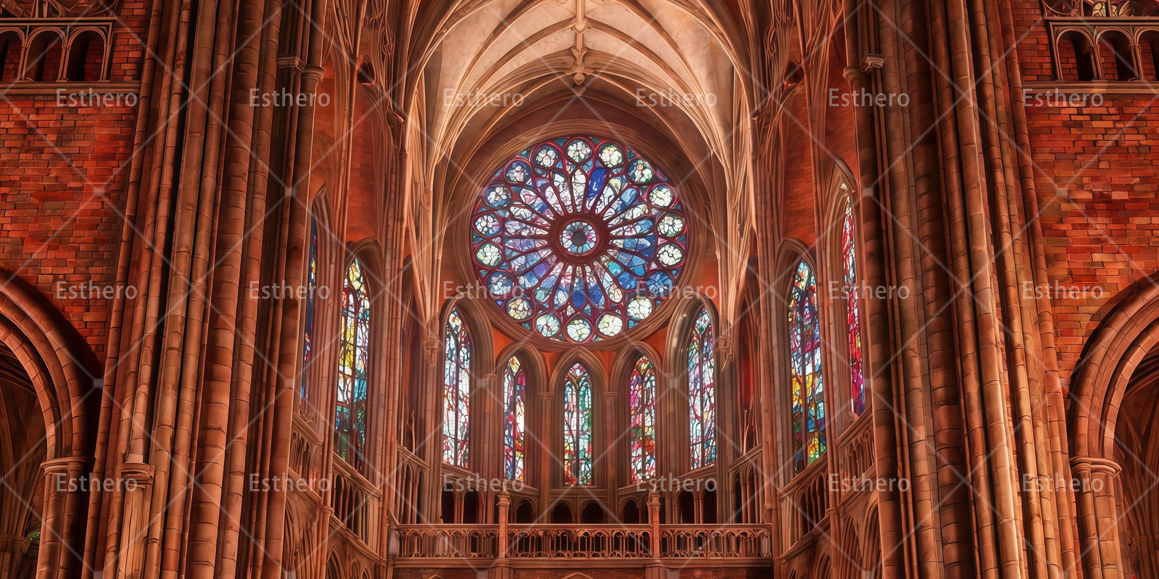 Décor intérieur de Notre-Dame toile de fond de spectacle RR65-T82
