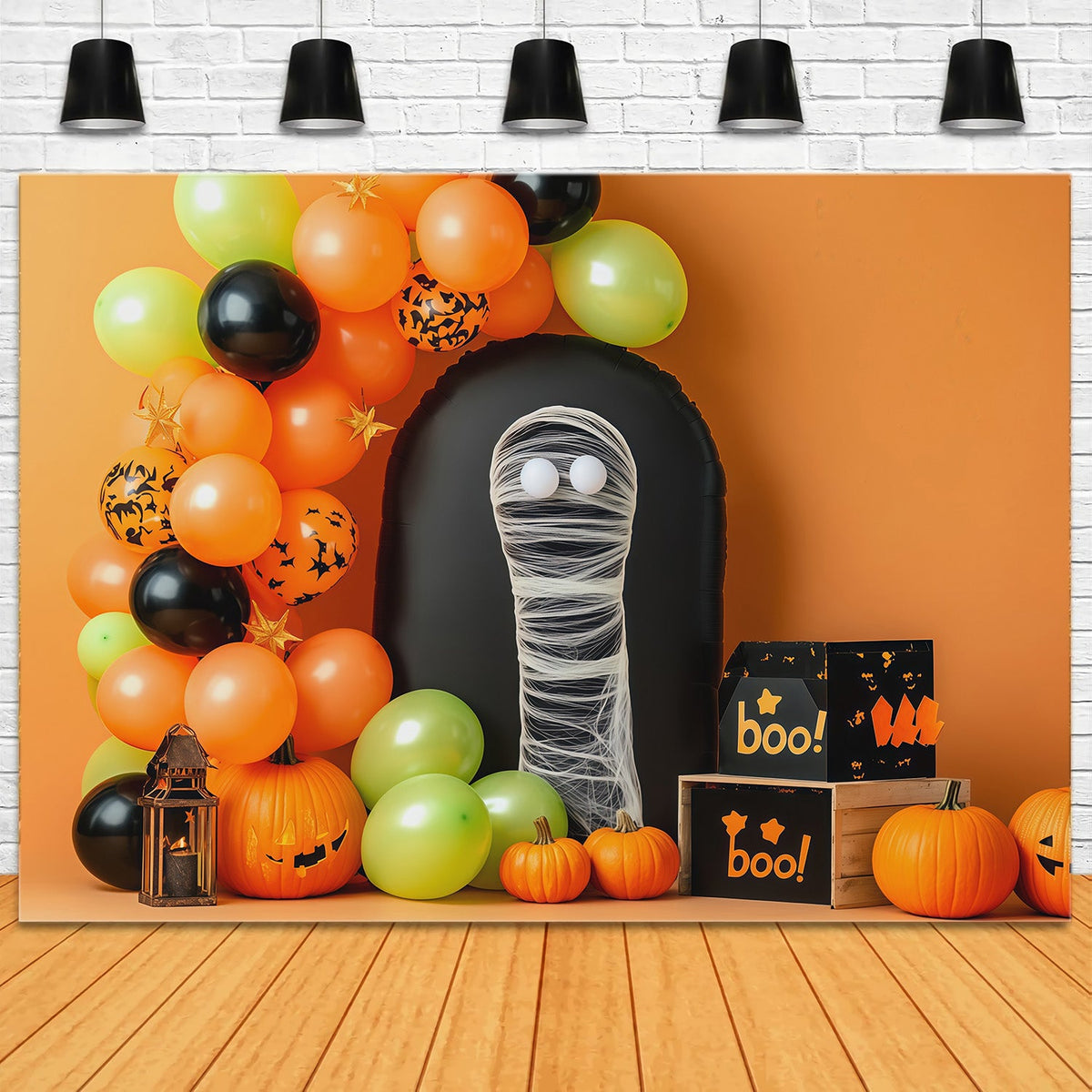 Décor Photo D'Halloween MomieBallon CitrouilleFête Anniversaire RR67-126